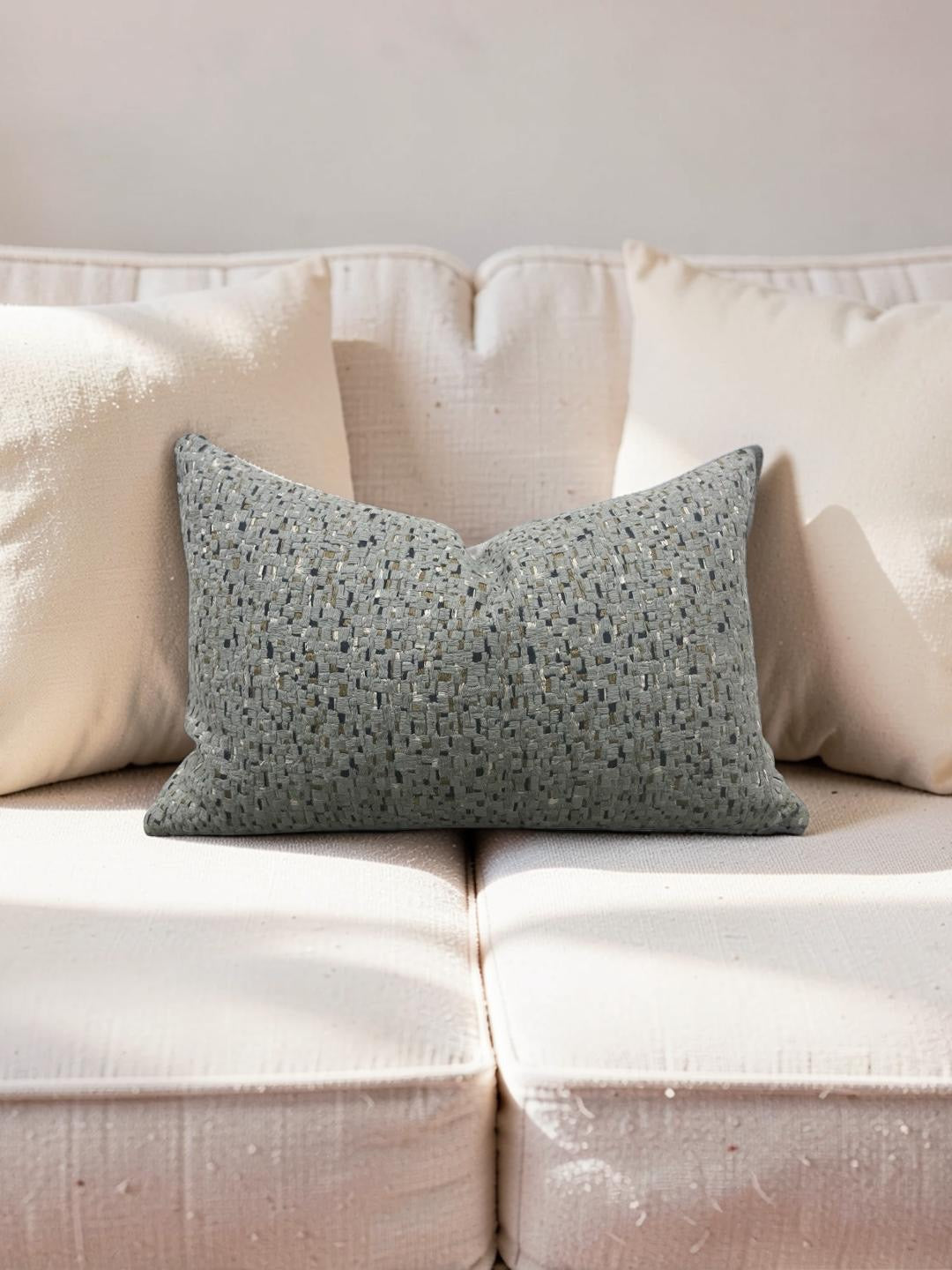 Lumbar Pillow Tanira Jadeite 12x18" Knife Edge Cover