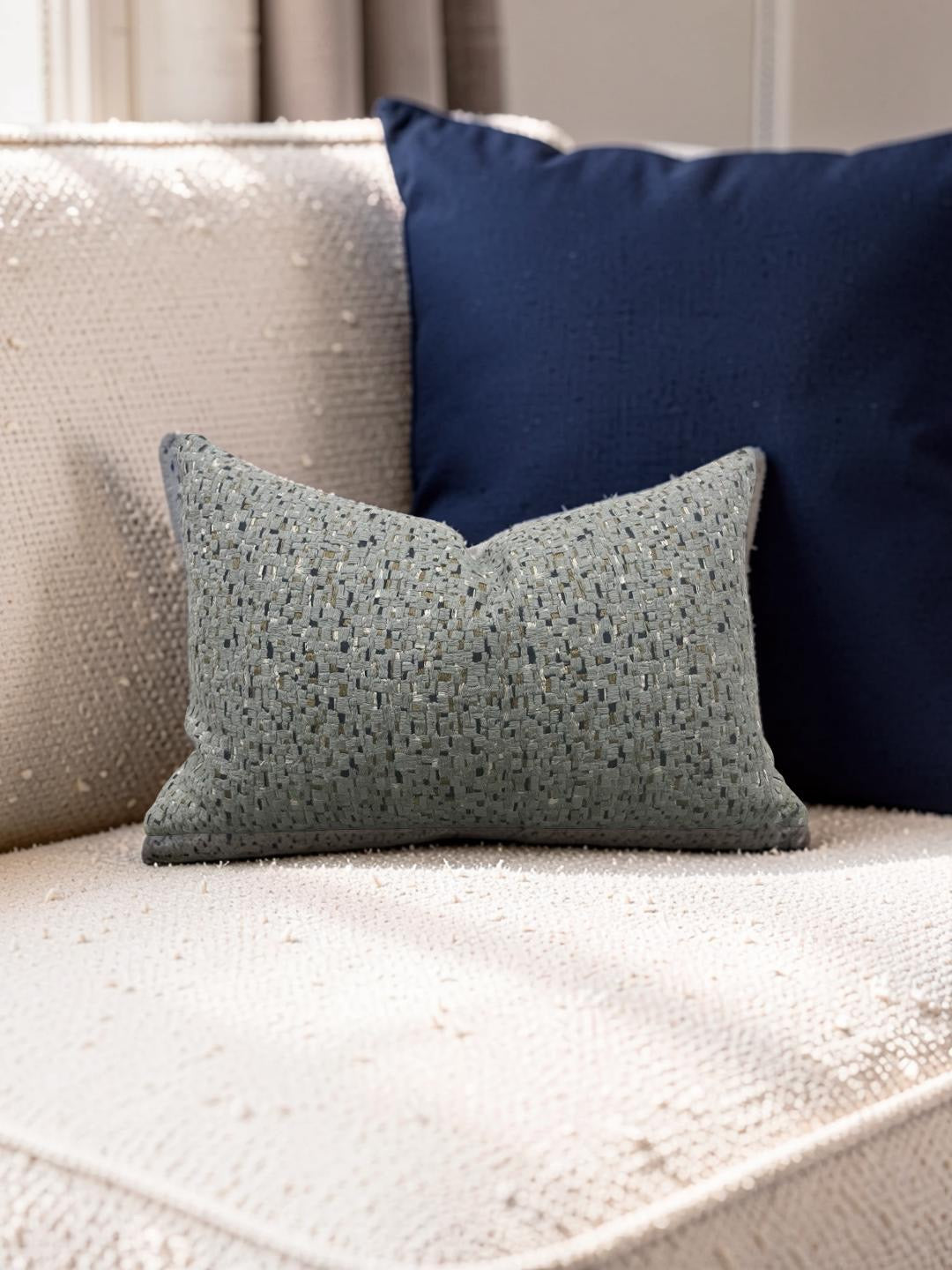 Lumbar Pillow Tanira Jadeite 12x18" Knife Edge Cover