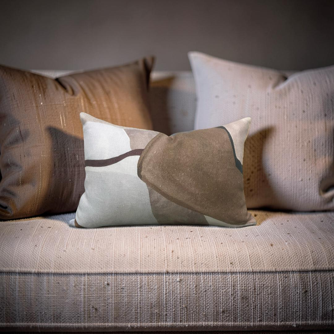 Lumbar Pillow Figura Ashlar 12x18" Knife Edge Cover