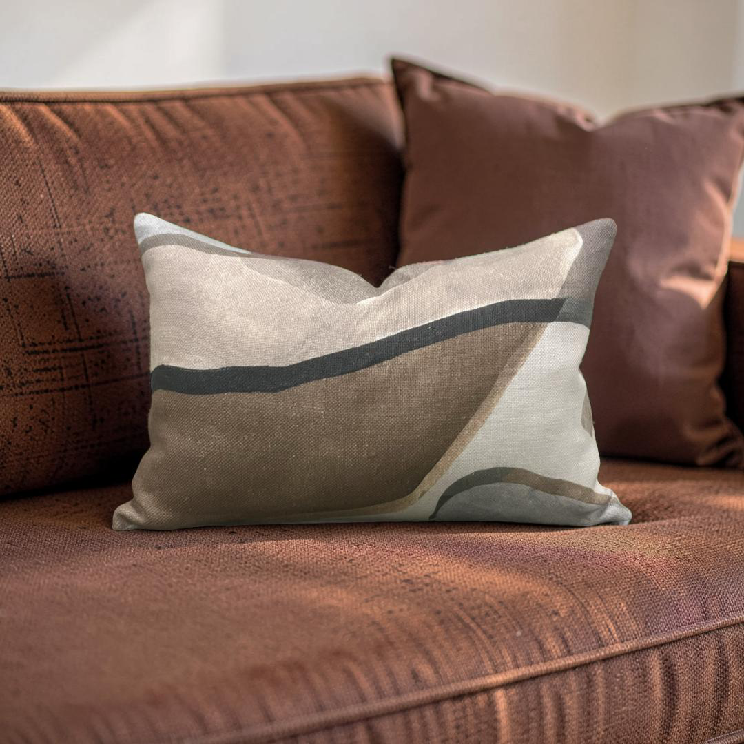 Lumbar Pillow Figura Ashlar 12x18" Knife Edge Cover