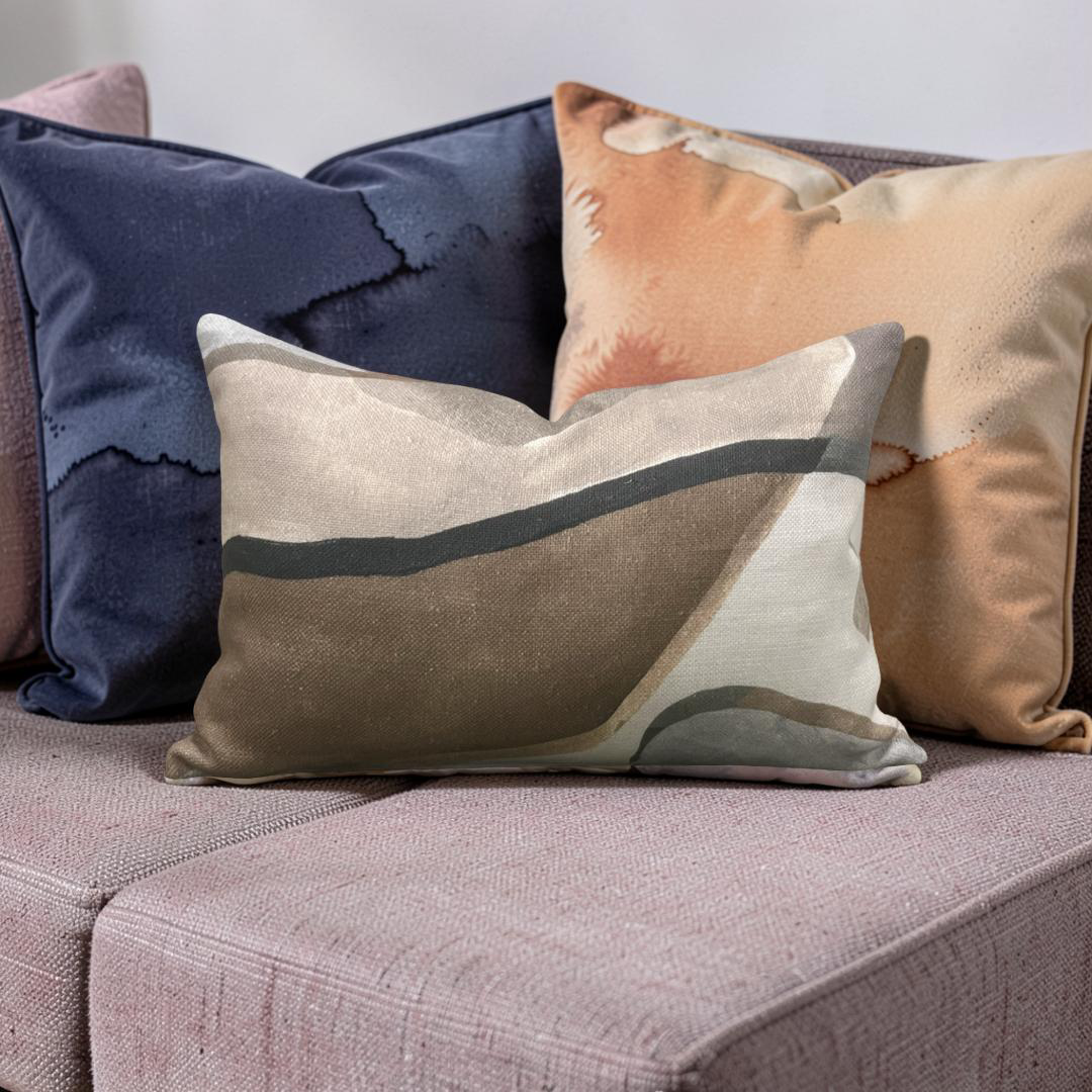 Lumbar Pillow Figura Ashlar 12x18" Knife Edge Cover