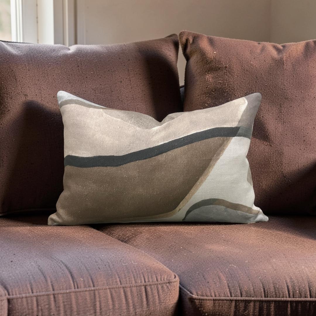 Lumbar Pillow Figura Ashlar 12x18" Knife Edge Cover