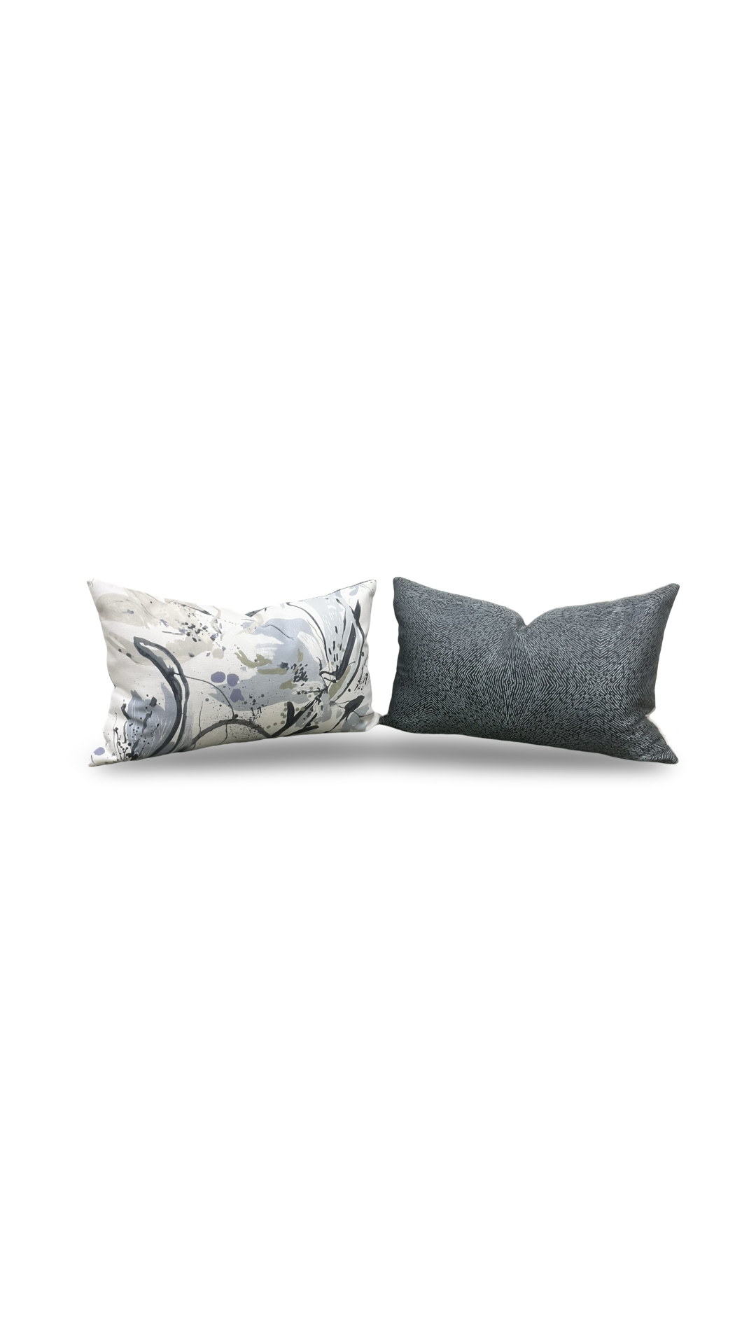 Artesia Ink 12X18" Knife Edge Decorative Lumbar Pillow