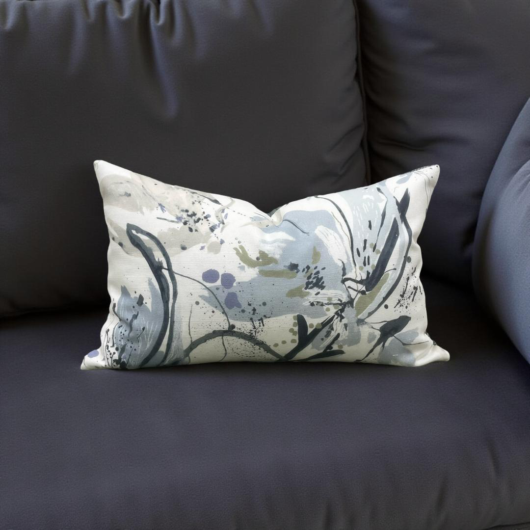 Artesia Ink 12X18" Knife Edge Decorative Lumbar Pillow