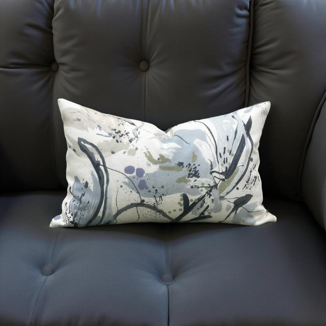 Artesia Ink 12X18" Knife Edge Decorative Lumbar Pillow