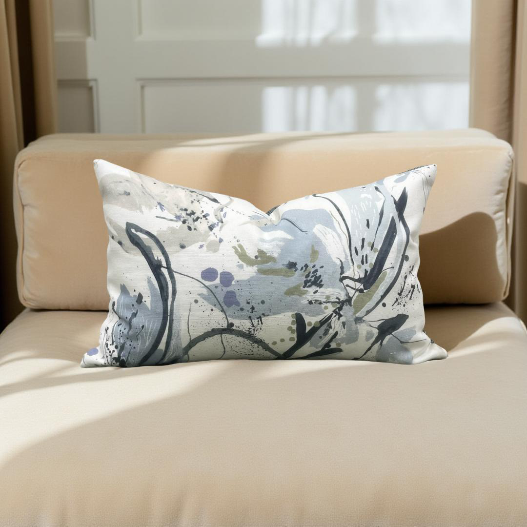 Artesia Ink 12X18" Knife Edge Decorative Lumbar Pillow