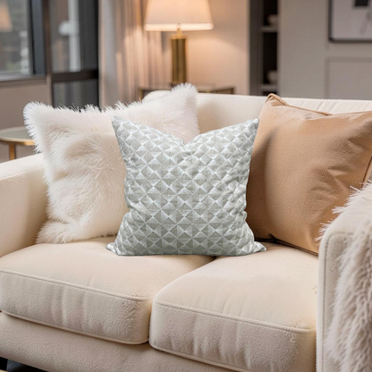 Embroidered Decorative Pillow Parterre Birch 20x20" Knife Edge Cover