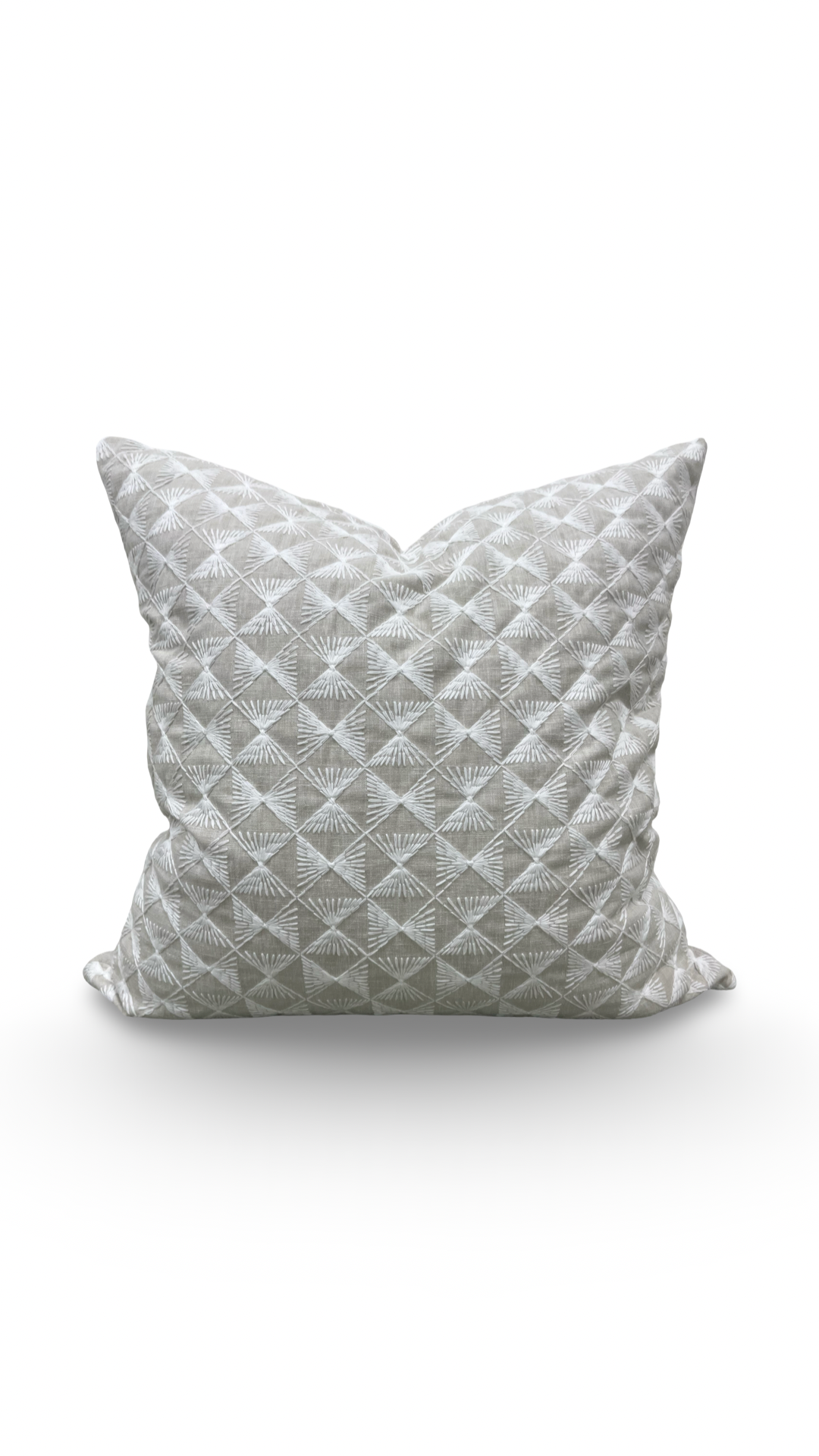 Embroidered Decorative Pillow Parterre Birch 20x20" Knife Edge Cover