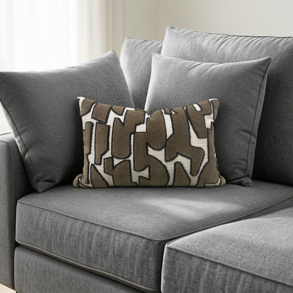 Lumbar Pillow Serac Elm 12x18" Knife Edge Cover