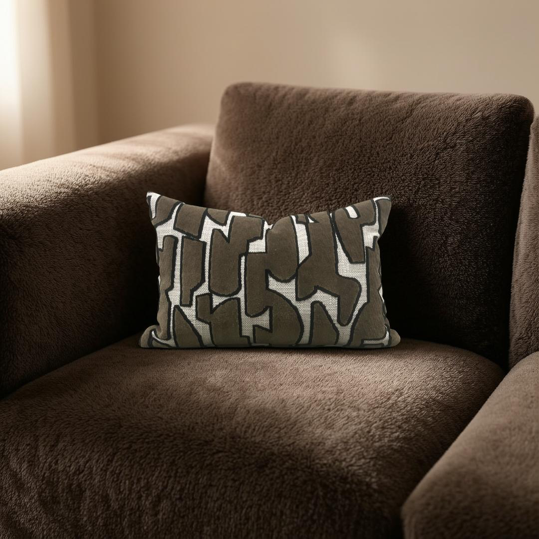 Lumbar Pillow Serac Elm 12x18" Knife Edge Cover