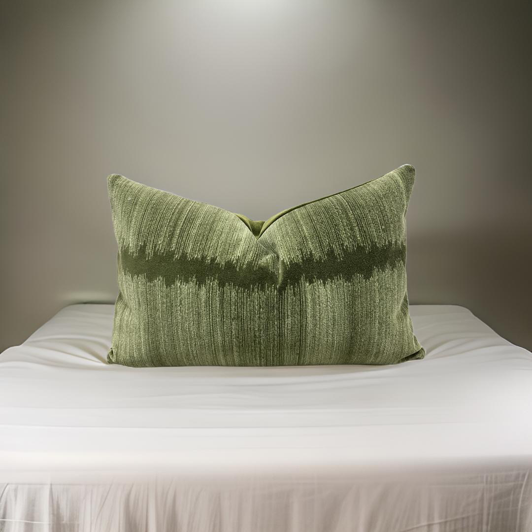 Amberly Olive 12x18 Knife Edge Decorative Lumbar Pillow Lumbar Pillows Plus