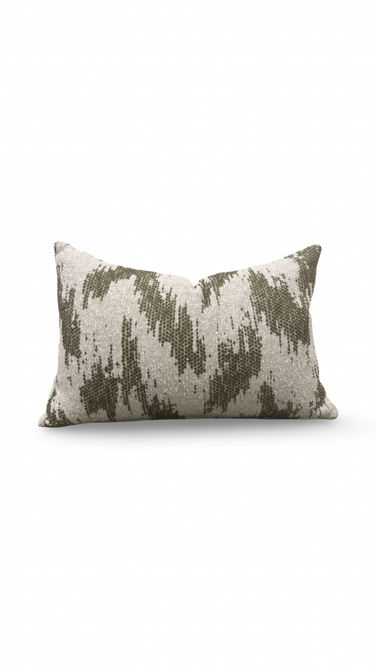 Lumbar Pillow Zibar Elm 12x18" Knife Edge Cover by Villa Nova