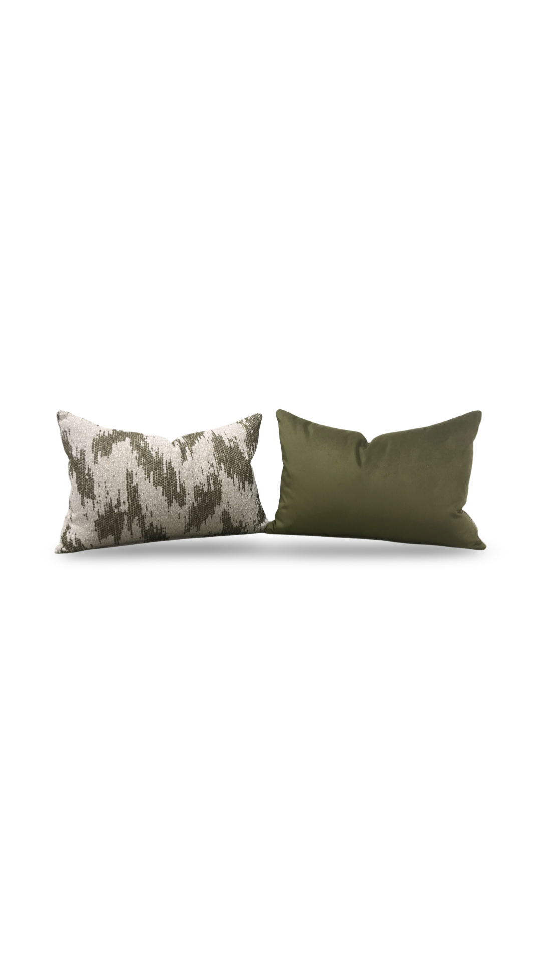 Lumbar Pillow Zibar Elm 12x18" Knife Edge Cover by Villa Nova