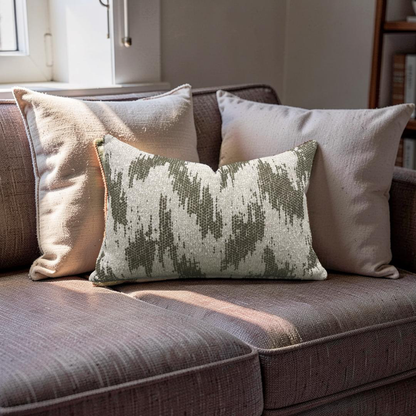 Lumbar Pillow Zibar Elm 12x18" Knife Edge Cover by Villa Nova