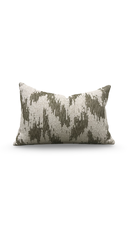 Lumbar Pillow Zibar Elm 12x18" Knife Edge Cover by Villa Nova