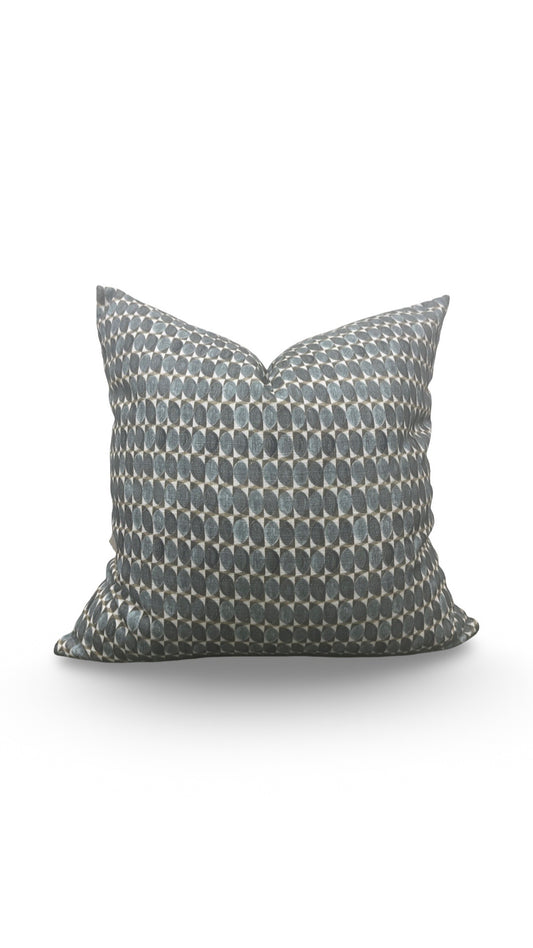 Decorative Pillow Adriatic Green Geometric 18x18" Knife Edge Cover