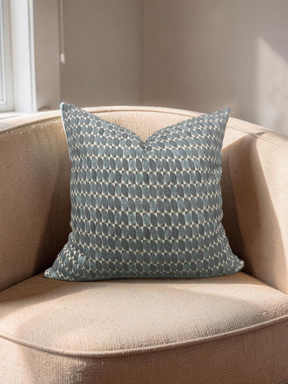 Decorative Pillow Adriatic Green Geometric 18x18" Knife Edge Cover
