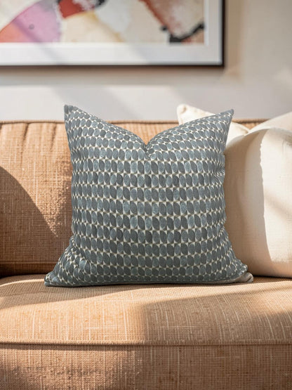 Decorative Pillow Adriatic Green Geometric 18x18" Knife Edge Cover
