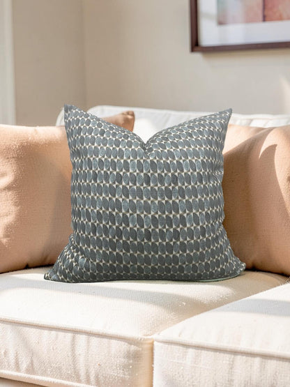 Decorative Pillow Adriatic Green Geometric 18x18" Knife Edge Cover
