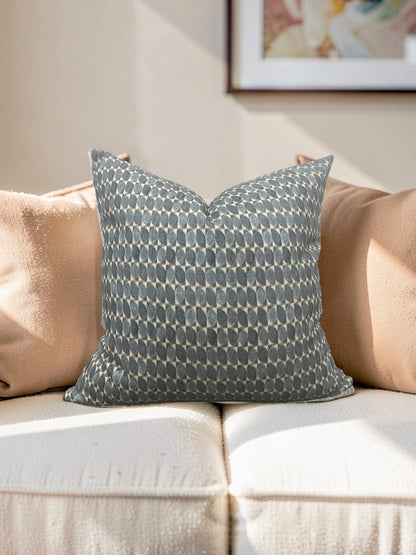 Decorative Pillow Adriatic Green Geometric 18x18" Knife Edge Cover