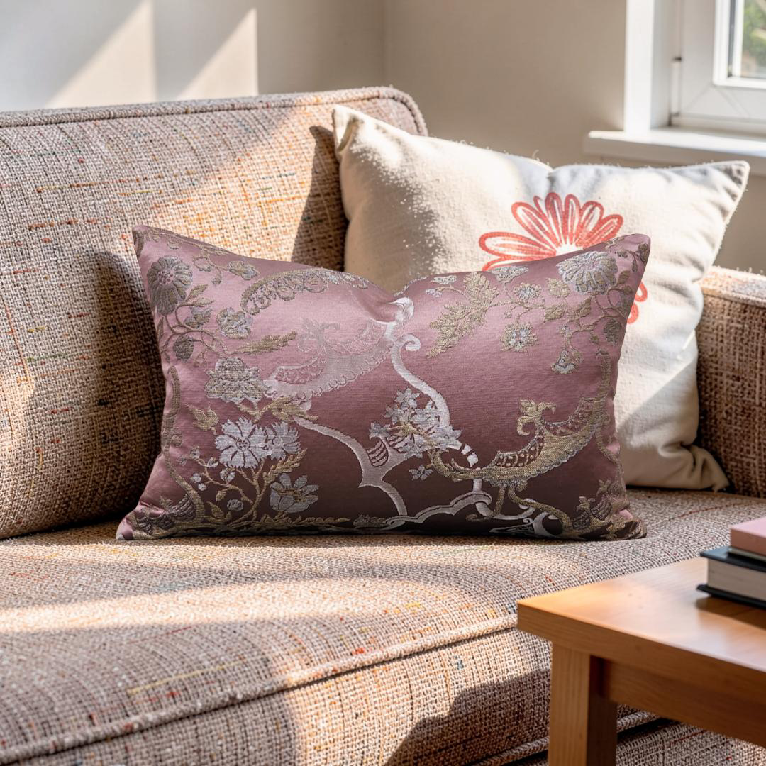 Rubelli Lumbar Pillow Madama Butterfly 12x18" Knife Edge Cover