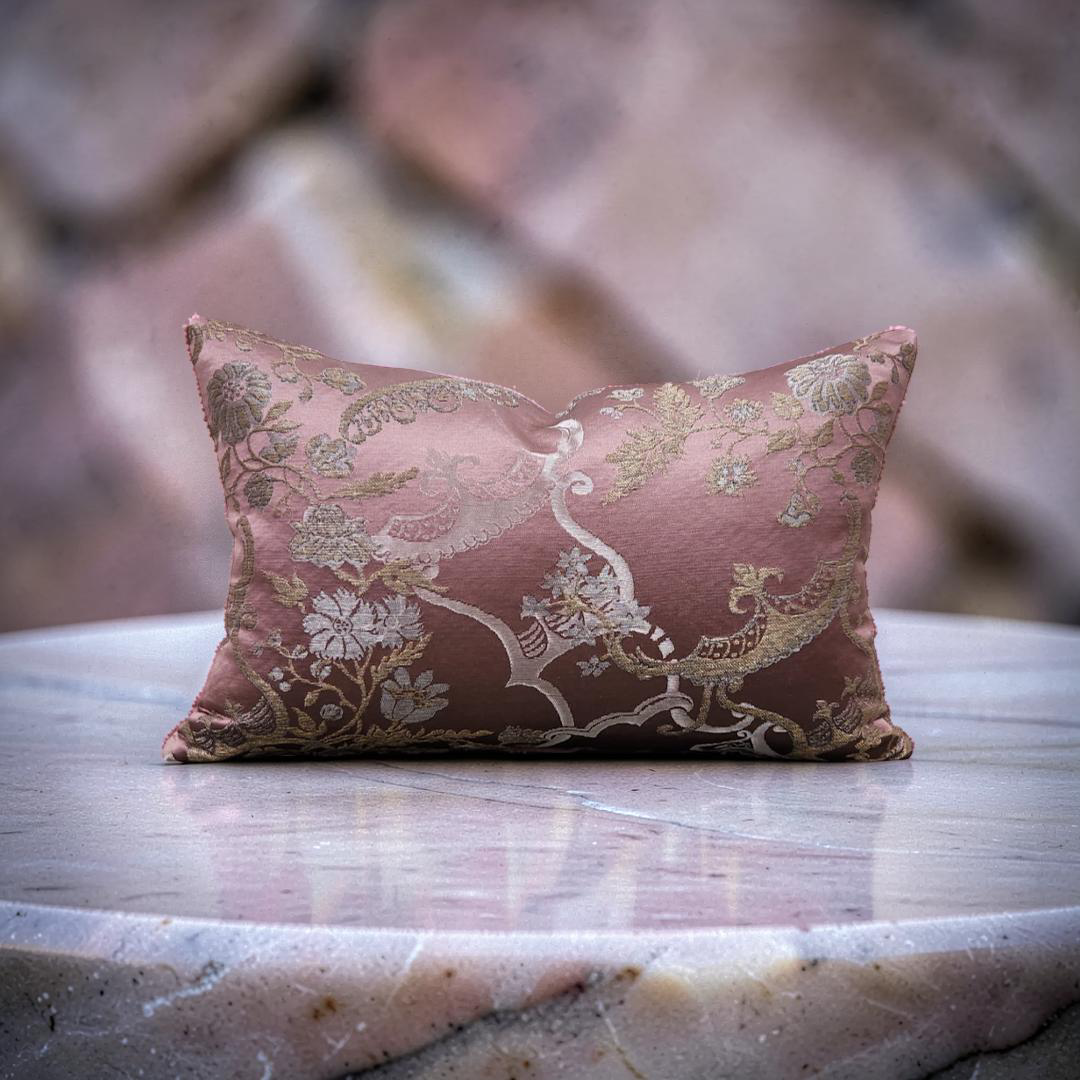 Rubelli Lumbar Pillow Madama Butterfly 12x18" Knife Edge Cover