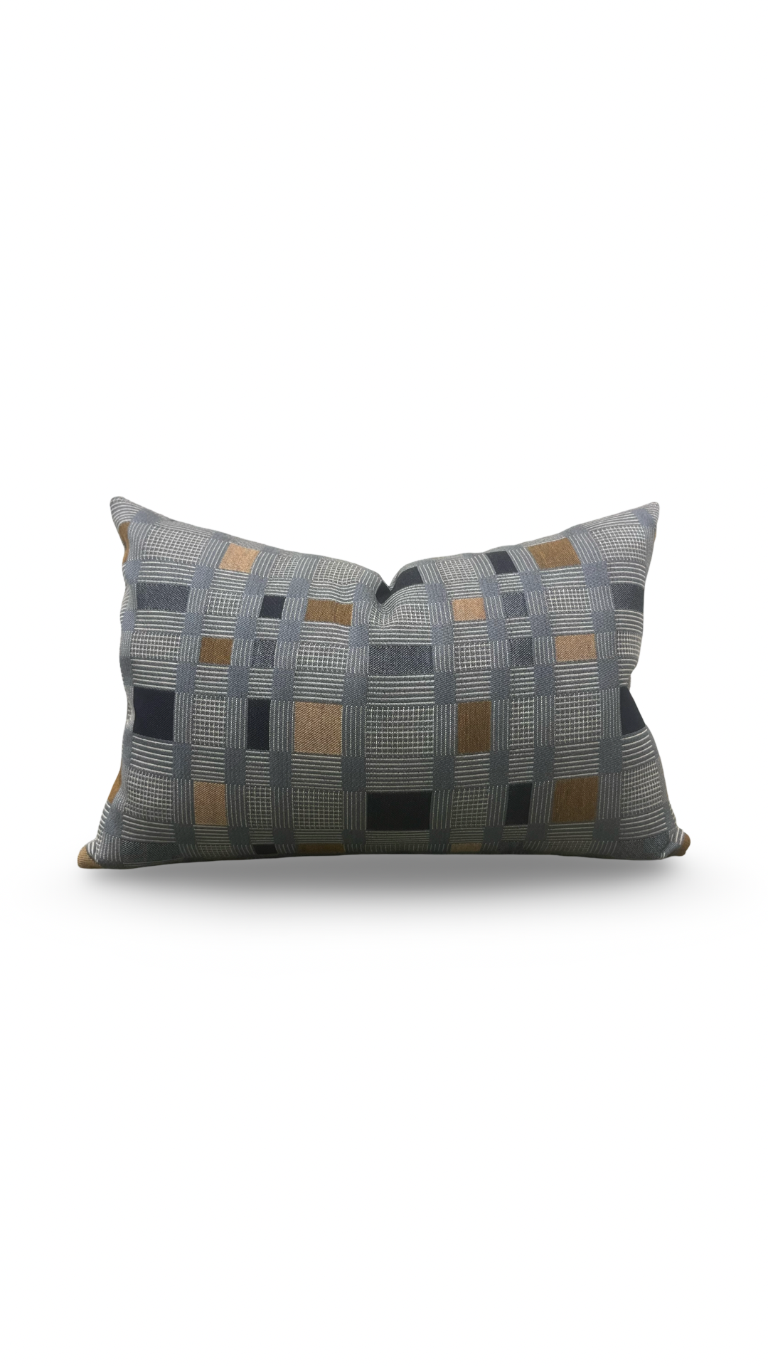Lumbar Pillow Rubix Vintage Denim 12x18" Knife Edge Cover