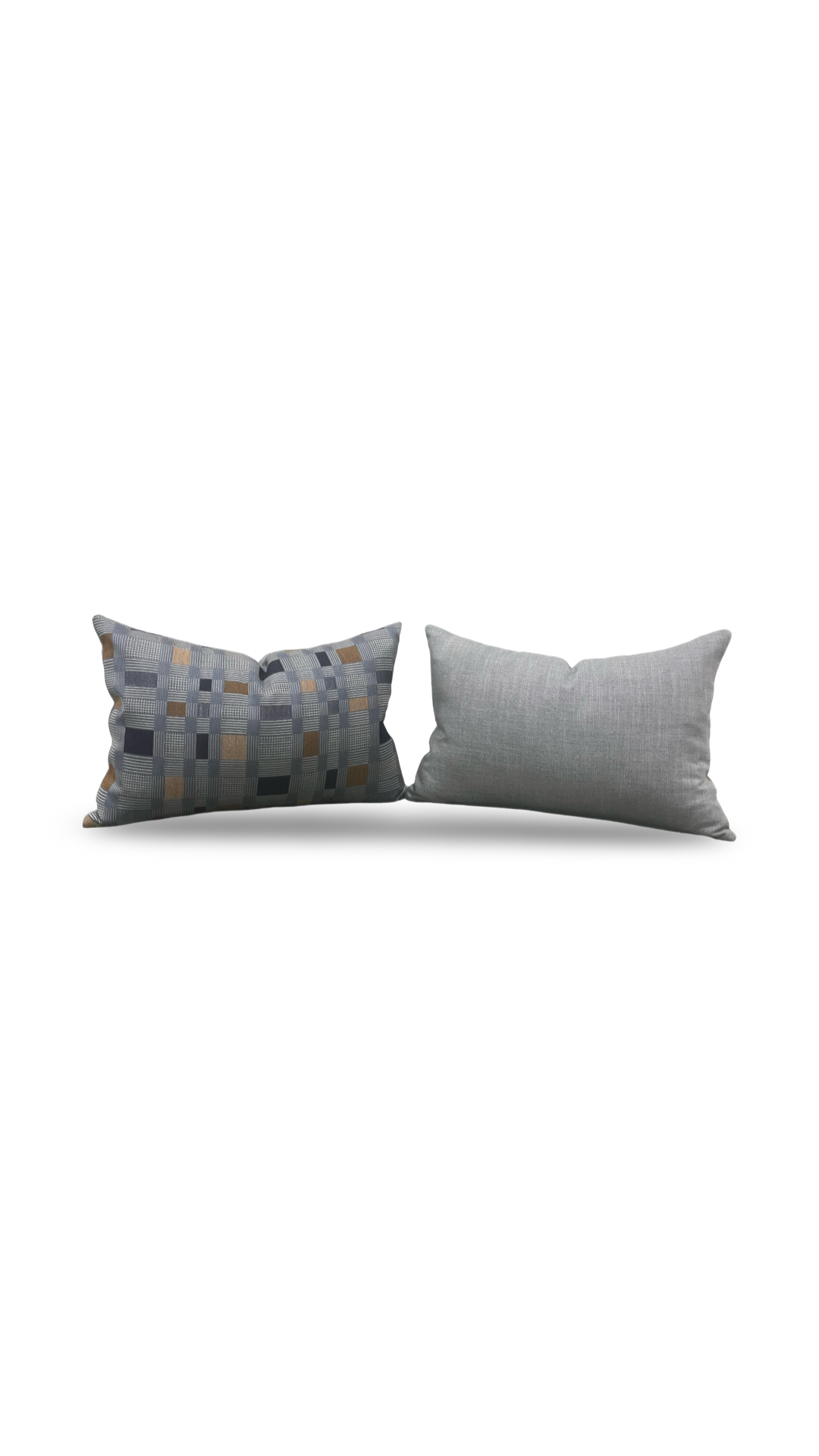 Lumbar Pillow Rubix Vintage Denim 12x18" Knife Edge Cover