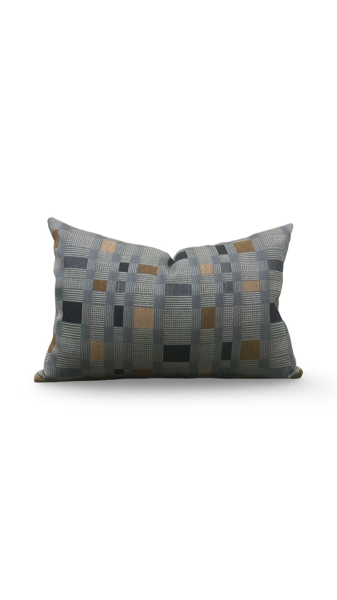 Lumbar Pillow Rubix Vintage Denim 12x18" Knife Edge Cover