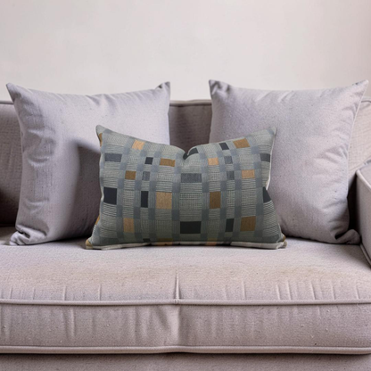 Lumbar Pillow Rubix Vintage Denim 12x18" Knife Edge Cover