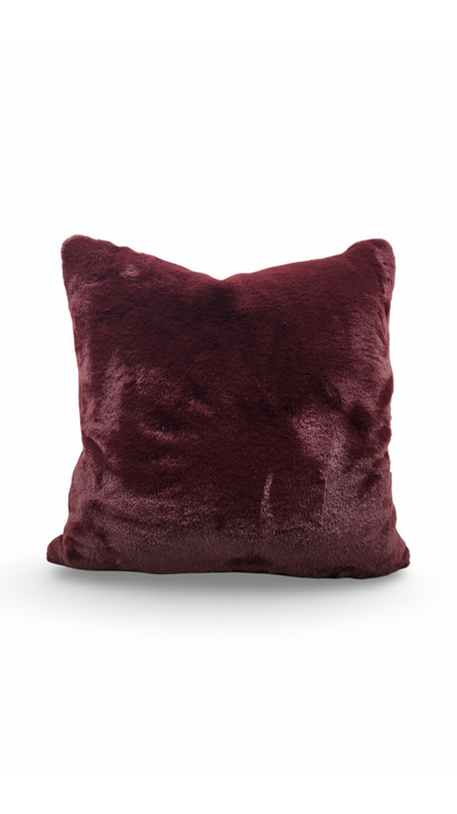 Faux Fur Decorative Pillow Dame Jane Port 20x20" Knife Edge Cover