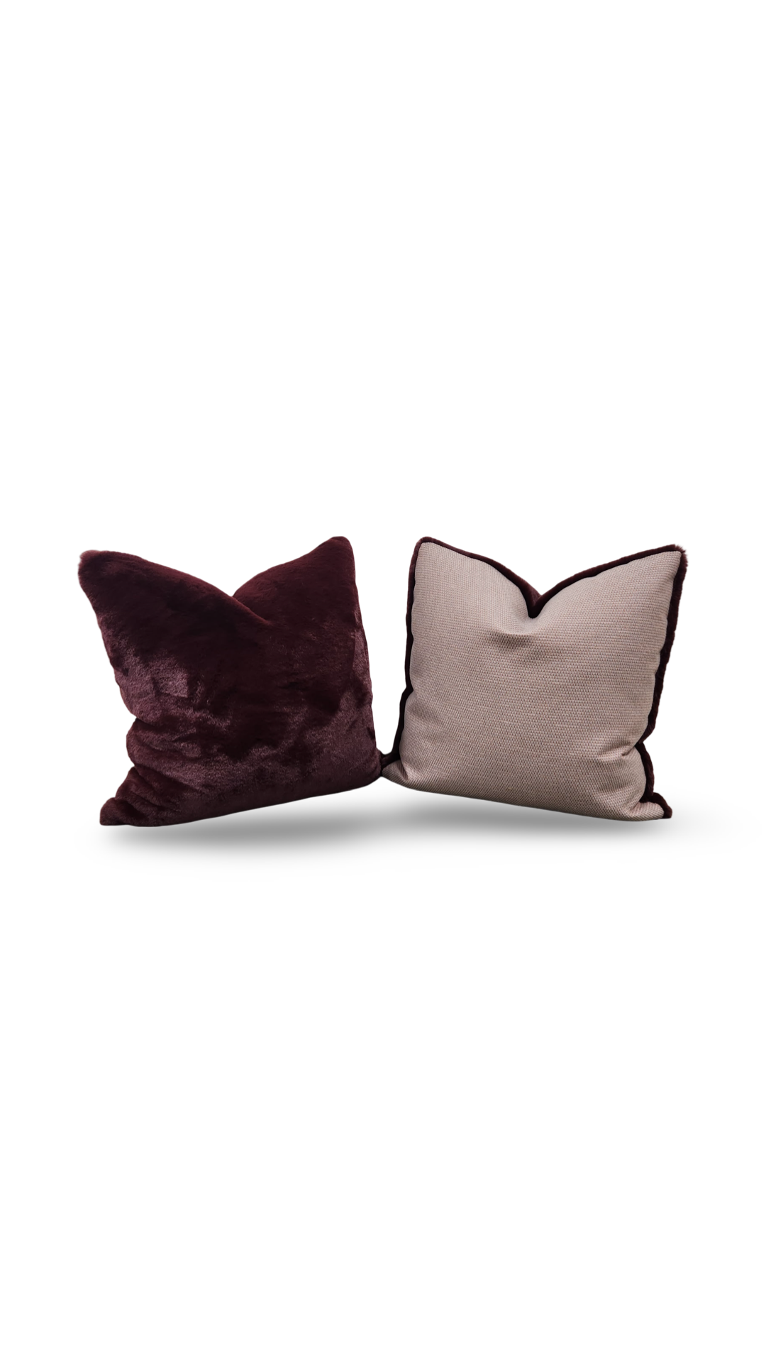 Faux Fur Decorative Pillow Dame Jane Port 20x20" Knife Edge Cover