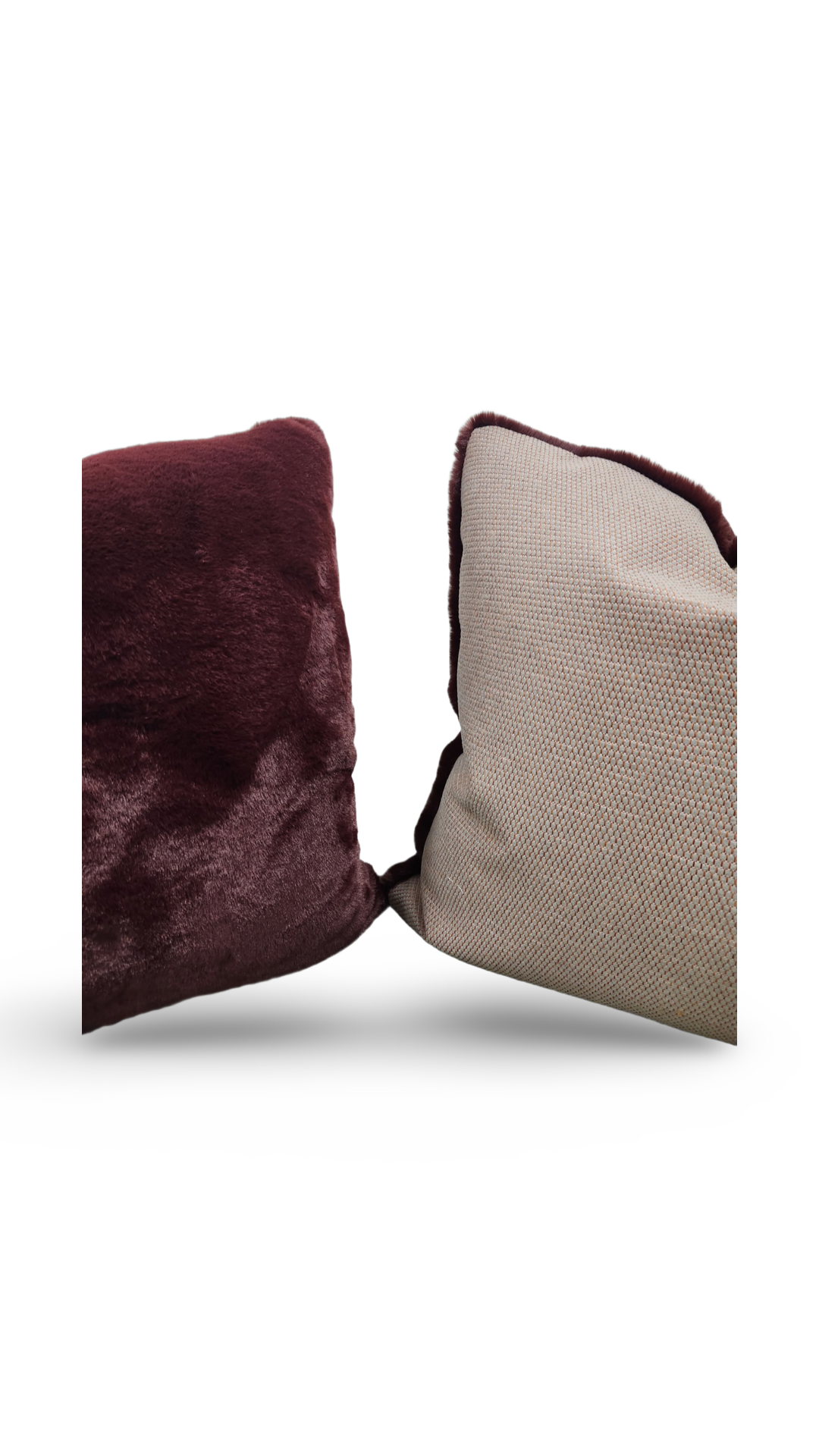 Faux Fur Decorative Pillow Dame Jane Port 20x20" Knife Edge Cover
