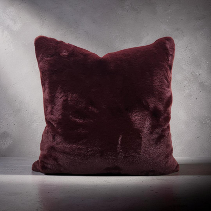 Faux Fur Decorative Pillow Dame Jane Port 20x20" Knife Edge Cover