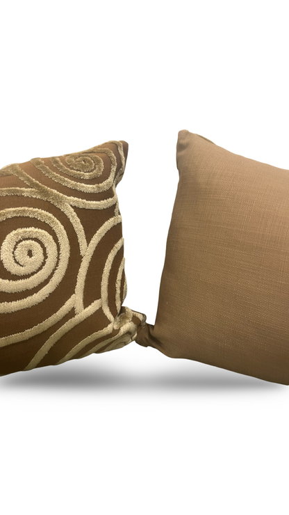 Luxury Pillow Swing Velvet Bronze 12x18" Knife Edge Decorative Lumbar Pillow