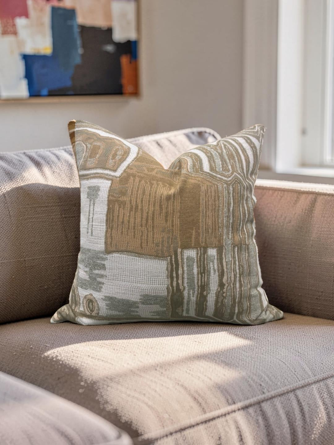Decorative Pillow Kiva Tigers Eye Tourmaline -  20x20" Knife Edge Cover