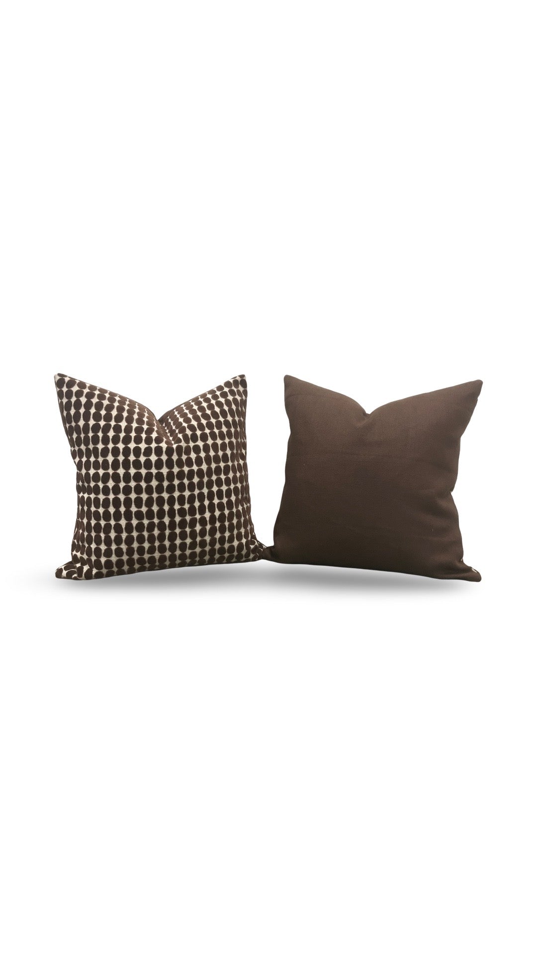 Decorative Pillow Loopy Spot Chocolate 20x20" Knife Edge Cover
