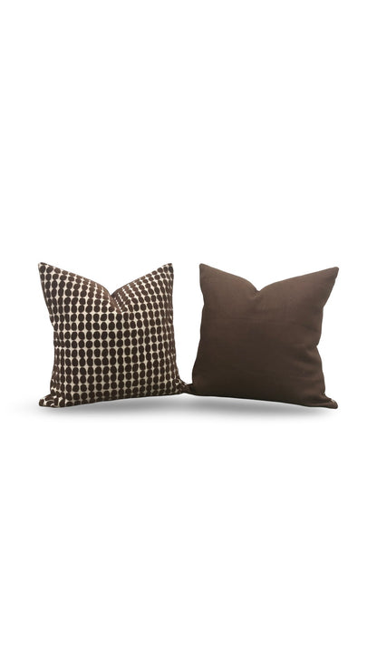 Decorative Pillow Loopy Spot Chocolate 20x20" Knife Edge Cover