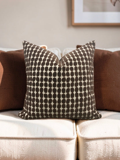 Decorative Pillow Loopy Spot Chocolate 20x20" Knife Edge Cover