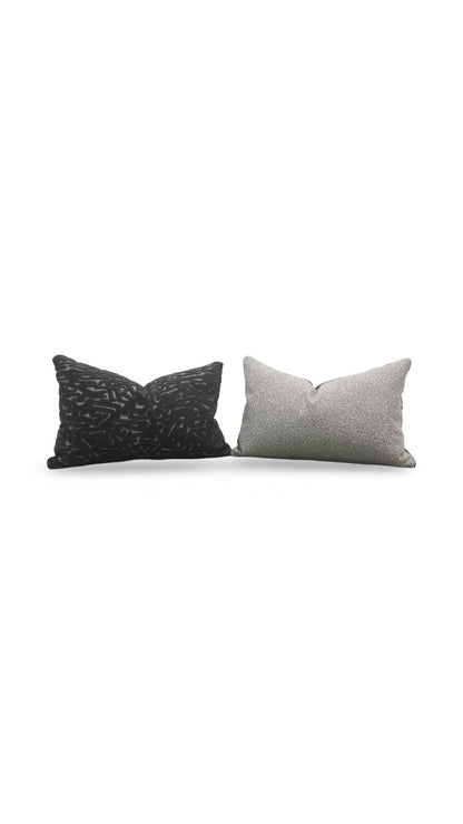 Harlequin Lumbar Pillow Lyrical  Black Earth 12x18" Knife Edge Cover