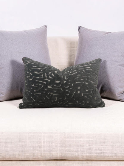 Harlequin Lumbar Pillow Lyrical  Black Earth 12x18" Knife Edge Cover