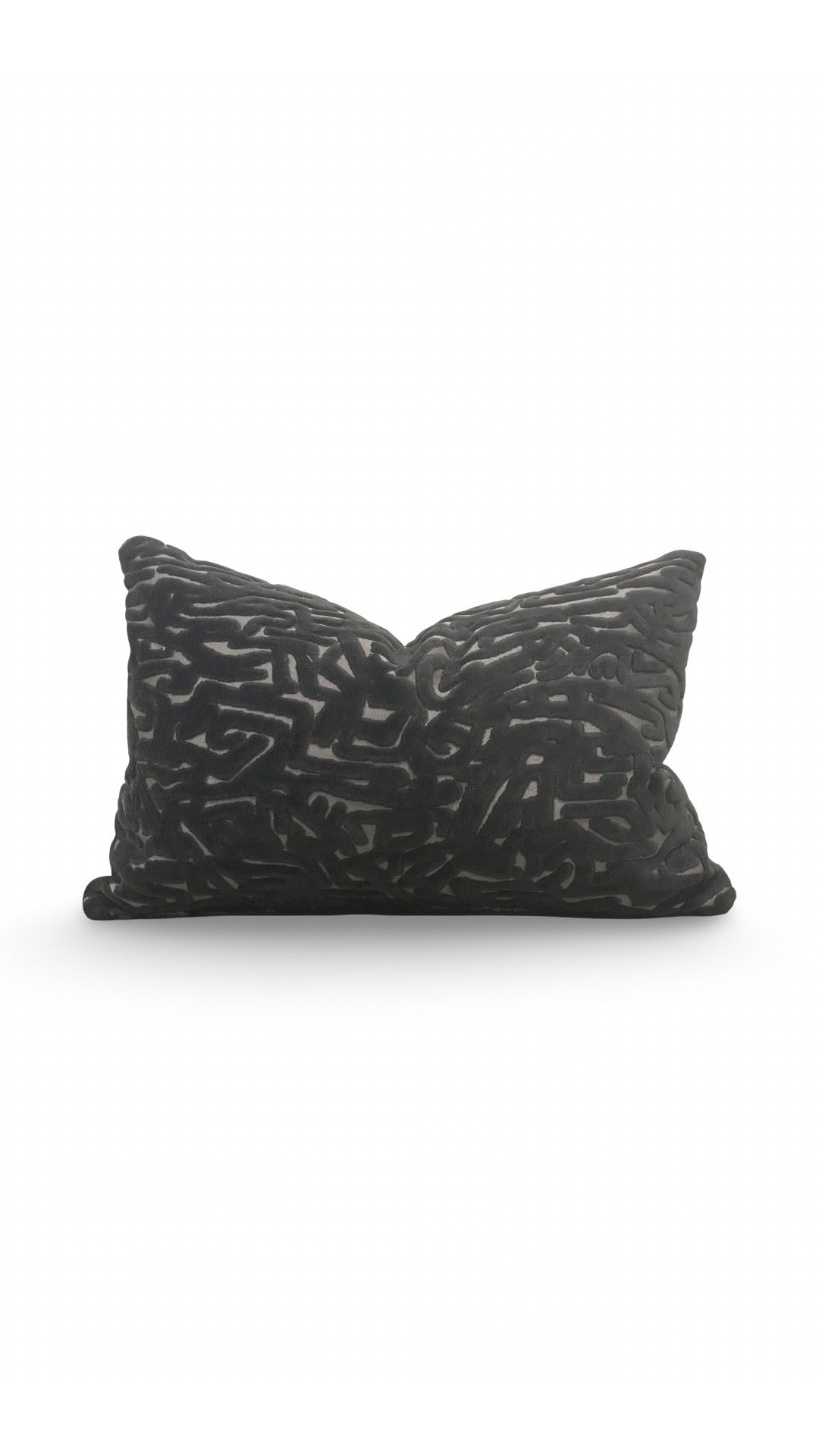 Harlequin Lumbar Pillow Lyrical  Black Earth 12x18" Knife Edge Cover