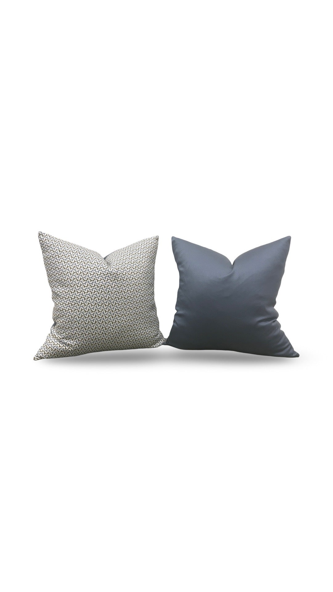 Decorative Pillow Sashiko Sky Olive 22x22" Knife Edge Cover
