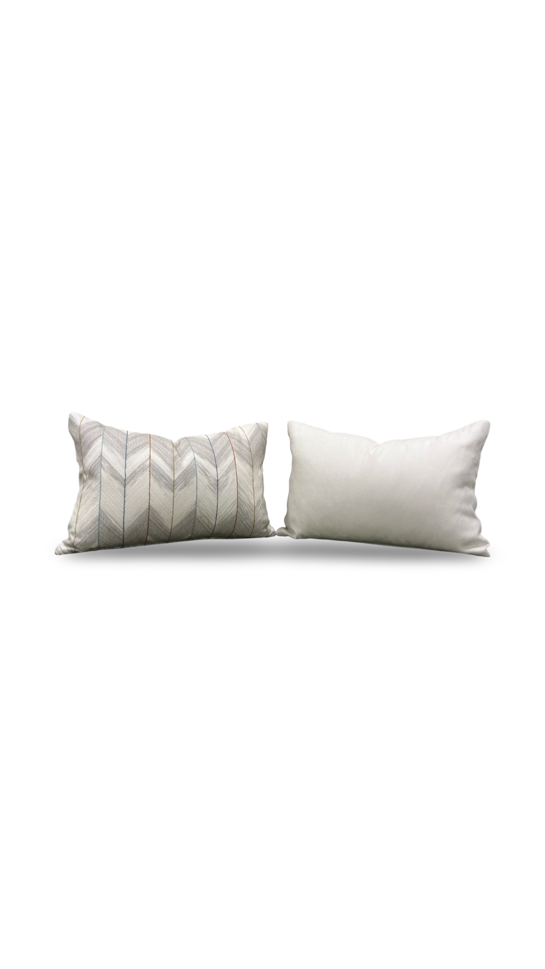 Lumbar Pillow Suisai Taupe Paprika 12x18" Knife Edge Cover