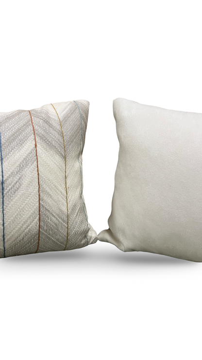 Lumbar Pillow Suisai Taupe Paprika 12x18" Knife Edge Cover