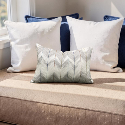 Lumbar Pillow Suisai Taupe Paprika 12x18" Knife Edge Cover