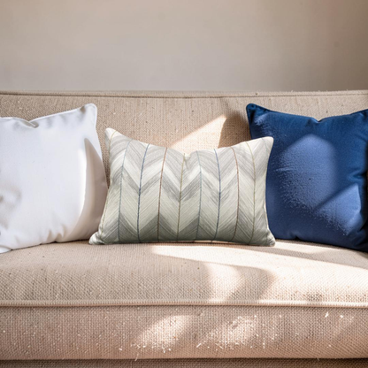 Lumbar Pillow Suisai Taupe Paprika 12x18" Knife Edge Cover