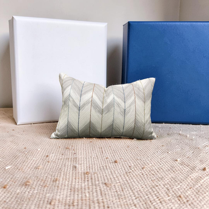 Lumbar Pillow Suisai Taupe Paprika 12x18" Knife Edge Cover