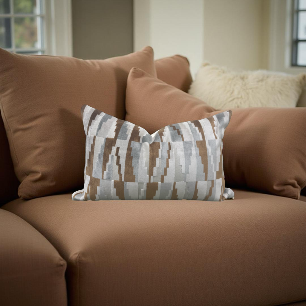 Acute Tobacco Slate 12X18" Knife Edge Decorative Lumbar Pillow