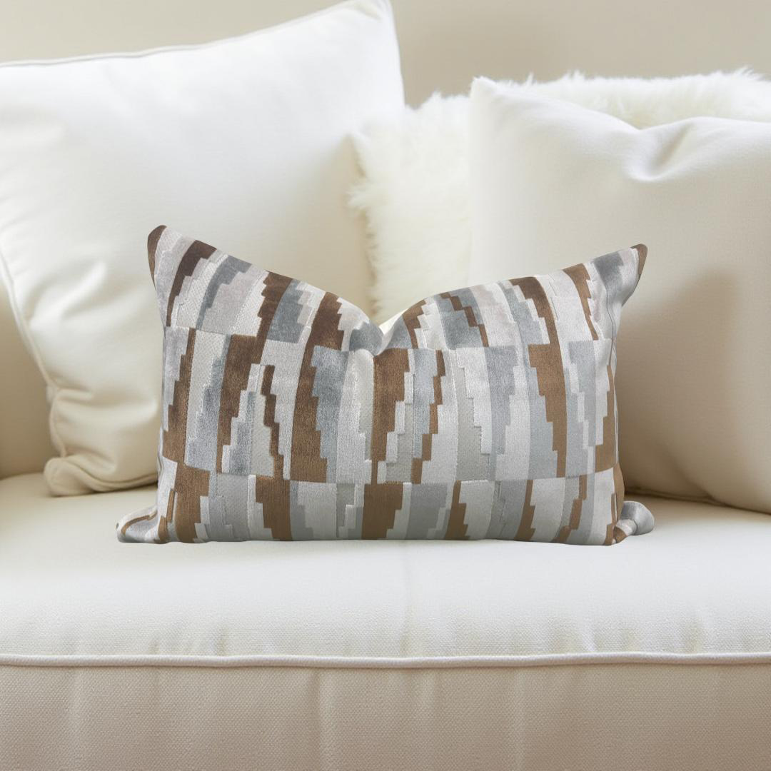 Acute Tobacco Slate 12X18" Knife Edge Decorative Lumbar Pillow